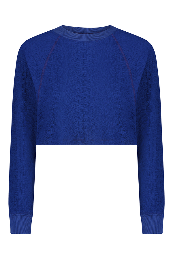 Textured Blue Sport Pullover