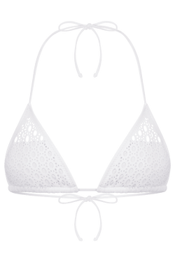 White Faux Leather String Bikini