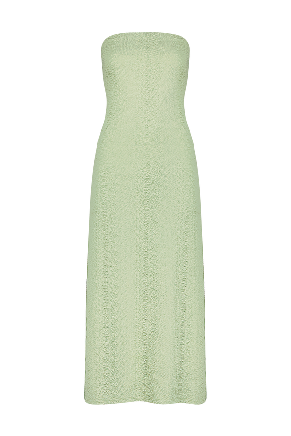 Jade Green Cover-Up Dress in Faux Snakeskin Textured Fabric