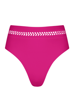 Pink High Waisted Bikini Bottom