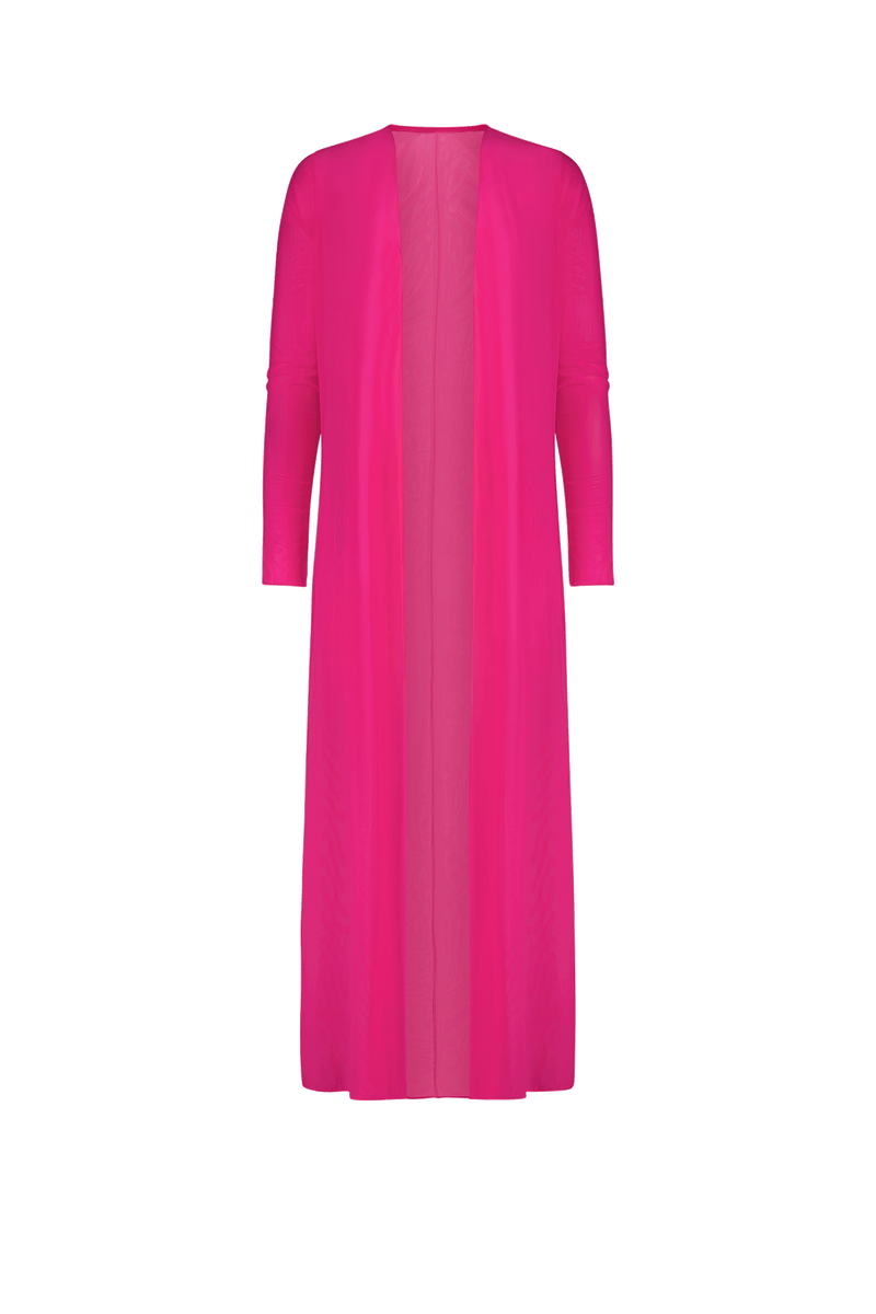 Pink Mesh Cover Up Dress