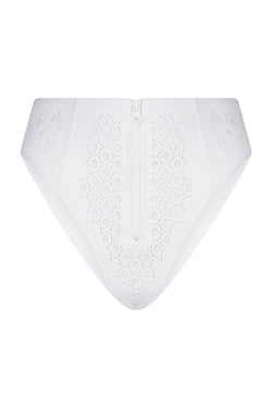 Amy Faux Leather Bottom in White