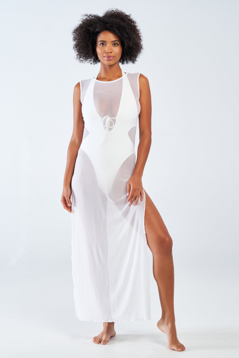 Terri White Swim Cover Up Dress