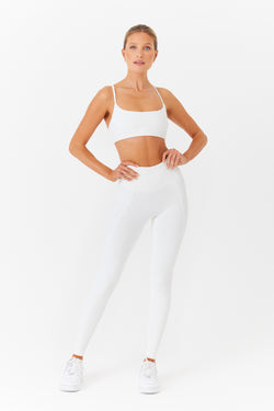 Emery White Sports Bra