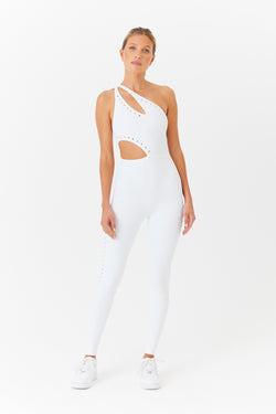 Cassie Sport Jumpsuit in White