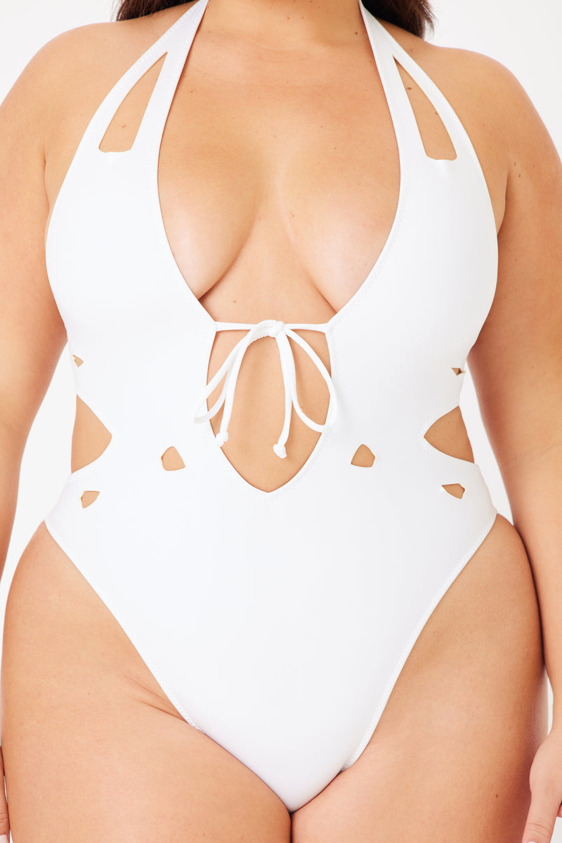 Charlie White One-Piece Swimsuit