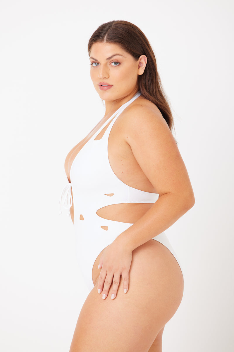 Charlie White One-Piece Swimsuit