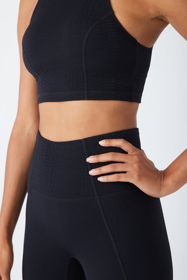 DEVON TOP BLACK SNAKESKIN