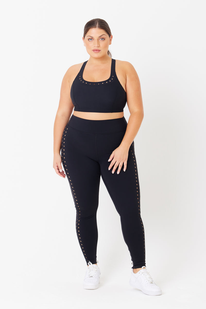 Annabelle Black Lined Sports Bra
