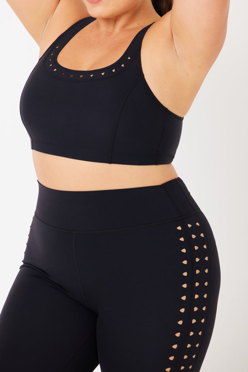 Annabelle Black Lined Sports Bra