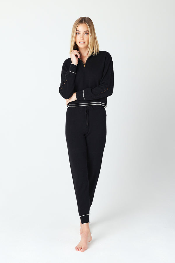 Alice Black Cashmere Loungewear Jogger