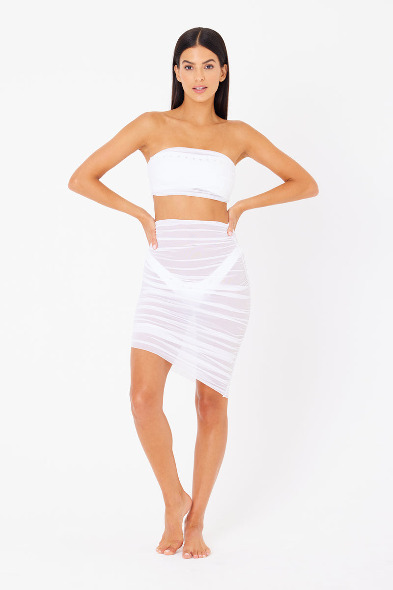 Odette Top and Skirt Swim Cover Up White