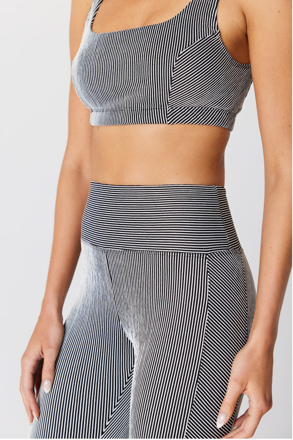 Helen Mini Striped Legging in Black and White